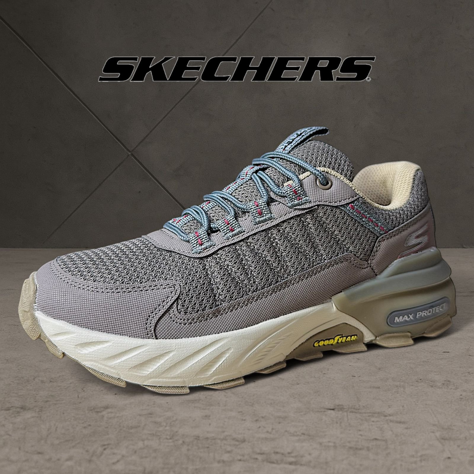 Skechers Good - Year Max Protect Hombre Gris Claro